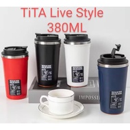 TiTA Anti-Slip / Anti-Fall Suction Mug Coffer Cup 380ml Double Wall Stainless Steel