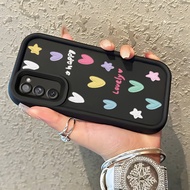 HP Phone Case For Samsung S24 FE S20 FE Samsung S21 FE Case Heart Pigment Cute Cartoon Softcase Sili