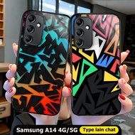Softcase Glass Glass Samsung A14 (MV8) Case Hp Samsung A14 - Softcase Sparkle Samsung A14 - Casing Samsung A14 Latest Motif Male Abstract
