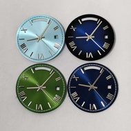 30.8MM Dual Calendar Watch Dial Silver-Tipped Dial Watch Hands for 8285 Movement