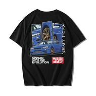 NISSAN Skyline GT-R34 เสื้อยืดแขนสั้นคอกลม Cotton 100% สกรีนลาย