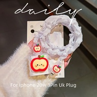 Cute Peach Silicone Charger Protective Case for IPhone 11 12 13 14 18W-20W Fast Charger Protection C