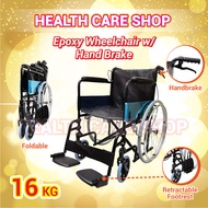 Chromed Hospital Standard Wheelchair With Rotatable Footrest / Flip-Up Footrest ( Kerusi Roda )