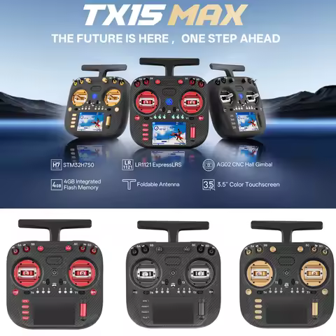 Radiomaster TX15 Max 3.5inch IPS Touchscreen Radio Controller ExpressLRS With AG02 CNC Hall Gimbal B