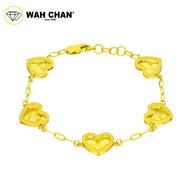WAH CHAN 916 Gold Bracelet - Berjuntai Love OSB1203