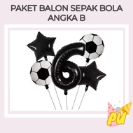 Number B Soccer Balloon Package Soccer Ball Birthday Decoration/