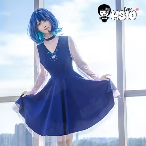Kurokawa Akane Cosplay Costumes Anime Oshi no Ko Cosplay Costumes HSIU Blue and purple tulle dress K