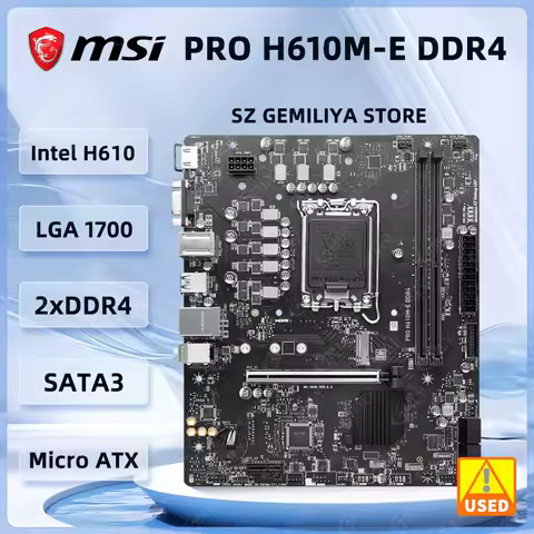 MSI PRO H610M-E DDR4 1700 Intel H610 DDR4 64GB Mirco-ATX compatible con i9-14900 i5-14400 i5-13600 i