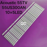 Acoustic 55TV 55US300AN 10×5LEDแถบไฟแบ็คไลท์ LED เหมาะสำหรับ MI L55M5-A2 AZ LED55D05A-ZC29AG-02 DLAL