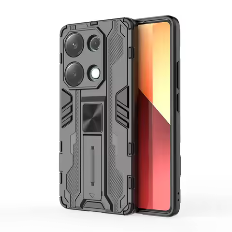 For Xiaomi Poco M6 Pro 4G Case Car Magnetic Armor Kickstand Phone Case For Poko Little Poco M6Pro M 