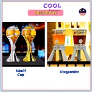 PPP 3L /1.5L Hoegaarden / World Cup Bar Beer Tower With Ice Cube Holder Beverage Wine Dispenser Bar 