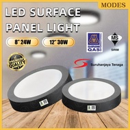 <SIRIM> BLACK LED SURFACE DOWNLIGHT 24W/30W ROUND LED CEILING SURFACE PANEL LIGHT