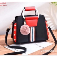 Sling BAG KECE VIRAL/FREE POM"/Contemporary SLING BAG