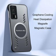 XIAOMI 適用於小米 POCO F5 Pro 外殼 TPU 無框磁性蓋無線充電外殼 Funda Capa 外殼的散熱