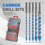 DAGMARRA 10Pcs Masonry Drill Bit Set Concrete Drill Bit Set , Hex Shank Drill Bit for Brick/Cement/T