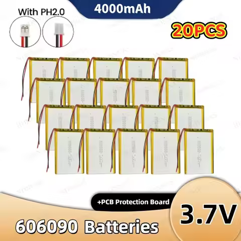 606090 3.7v 4000mAh Rechargeable Lipo Battery For GPS MP4 Camera Power Bank Tablet Electric Toys Lit