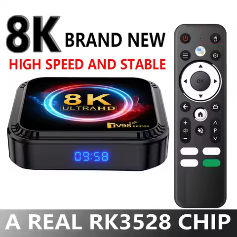 8K Android TV Box 13.0 4G RAM 64G ROM 2024 TV Box RK3528 Chip Support WiFi6 BT4.0 Ethernet LAN 3D HD