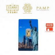 TURBO [1GM] PAMP Statue of Liberty Gold Bar 9999Gold