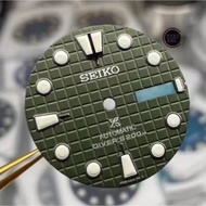 HIJAU Seiko waffle green waffle green dial plate diver skx srpd padi prospex nh35 7s26 4r26
