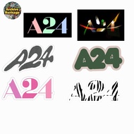 A24 sticker film logo cinephile twenty four movie diecut sticker