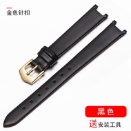 สายนาฬิกาหนังแท้บางเฉียบสำหรับ DKNY สายโซ่หนังวัวสำหรับผู้หญิง สีน้ำเงิน รุ่น Cosette Mati สายนาฬิกา