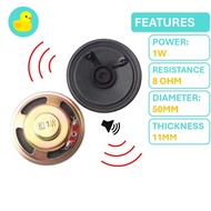 1W 8 Ohm Circular Speaker