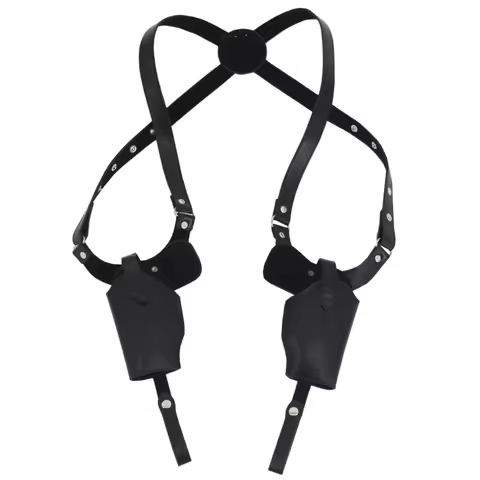 Tactical Pistol Leather Holster Double Shoulder Underarm Holster For QSZ92/92G 1911 Glock 17/22 Sig 