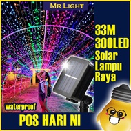 8 Modes LED Solar Waterproof Copper Wire Fairy String Light Outdoor Lighting Klip Lampu Lip Lap Raya