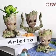 CLEOES Groot Flower Pot For Kids High Quality Tree Man Garden Planter For Gift Groot Model Toys