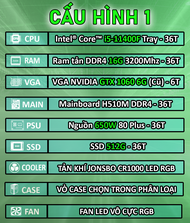 PC Gaming i5 11400f / RTX 3060 / ram 32G / SSD 512G Case Gaming Máy tính chơi game Giá rẻ nhất