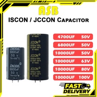(1pc) ISCON / JCCON Capacitor ( 4700UF 50V / 6800UF 50V / 10000UF 50V / 10000UF 63V / 10000UF  80V /