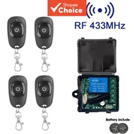 Gate Remote Control Switch 433MHz Relay Receiver Module Controller For Garage Door LED