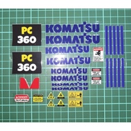 Sticker Komatsu Rc Excavator Huina 1593 / 1594 Scale 1/14