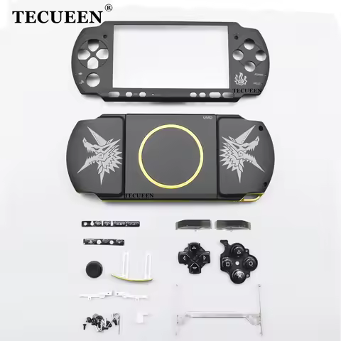 For PSP 3000 Repair Parts for Monster Hunter Theme Replacement Housing Shell Faceplate Bottom Cover