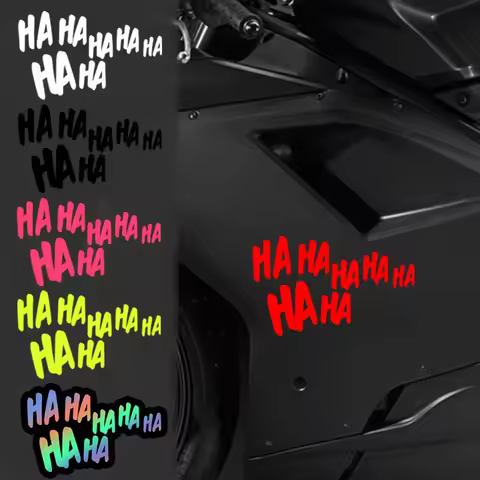 Hahaha Joker Stickers 1PC Hahaha Joker Laughing Motorcycle Stickers Waterproof DIY Motorbike Side Pa