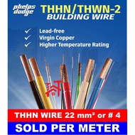 PHELPS DODGE THHN WIRE 4 STRANDED (22mm2) SOLD PER METER