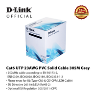 D-Link Cat6 UTP 23AWG PVC Solid Cable 305M Grey