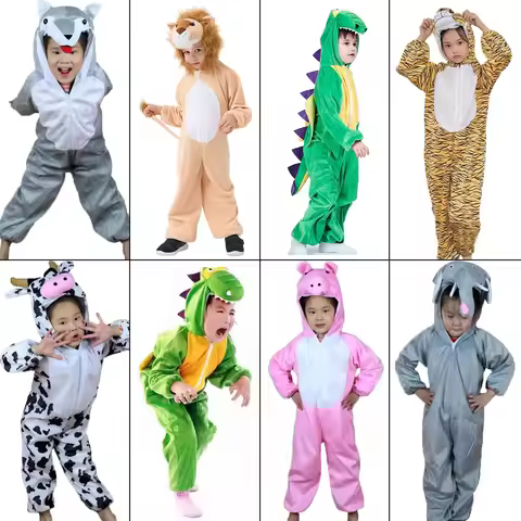 Umorden Children Kids Animal Costume for Boys Girls Dinosaur Lion Tiger Elephant Fancy Dress Child T