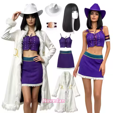 Pirate Nico Robin Cosplay Coat Corset Skirt Wig Hat 2026 Live Action TV Miss All Sunday Costume Wome