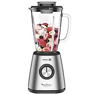 Moulinex Blendforce Lm439D10 Metal Blender, Stainless Steel, 800 W, 5 Speed Levels, Thermal Glass, 1.75 L, Shockproof, Ice Crush Pulse, Mixer, Smoothies, Mixer, 6 Blades, Stainless Steel