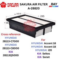 SAKURA FILTER A28820 28113-C7000  28113-C8000  28113-Q5000  HYUNDAI Accent 18 / i20  KIA Seltos 19/ 