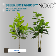 SleekBotanics Artificial Rubber Banyan Tree Halaman Fake Plants Elegant Realistic Plant