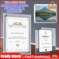 A4 A3 SIZE WALL ACRYLIC FRAME Acrylic Photo Frame Acrylic Display Stand Certificate Document Frame