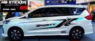 STICKER BODY SAMPING CUTTING STICKER VARIASI MOBIL NEW ERTIGA,AVANZA,XENIA, CALYA,SIGRA DLL