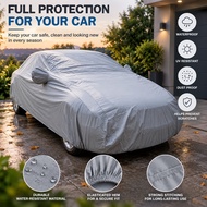 Nylon Car Cover Waterproof Lightweight Outdoor Vehicle Protection Cover for Sedan SUV Cars 1PC