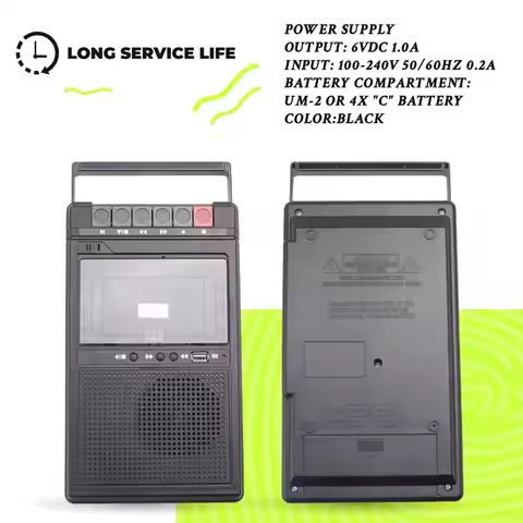 Multifunction Retro Portable Handheld Tape USB Player Cassette Recorder Music Player Built-In Blueto