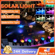 Solar Outdoor Spotlights, Garden Rockery Landscape Lights - Pool Ambient & Underwater LED Colorful L