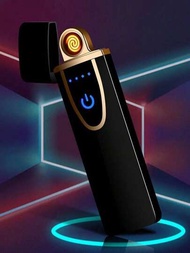 1入組新年新設計塑料先進usb指紋觸控感應可充電便攜式電子打火機