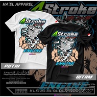 "4 STROKE" 4 STROKE T-SHIRT | "RACING 4STROKE" T-SHIRT, jumbo men's clothing 6XL | Men's Oversize T-