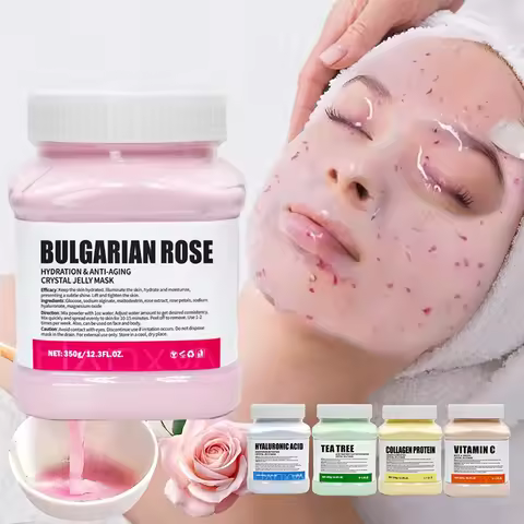Jelly Mask Rose Hyaluronic Acid Collagen Smoothing Skincare Mask Hydrating Nourishing Skincare Mask 